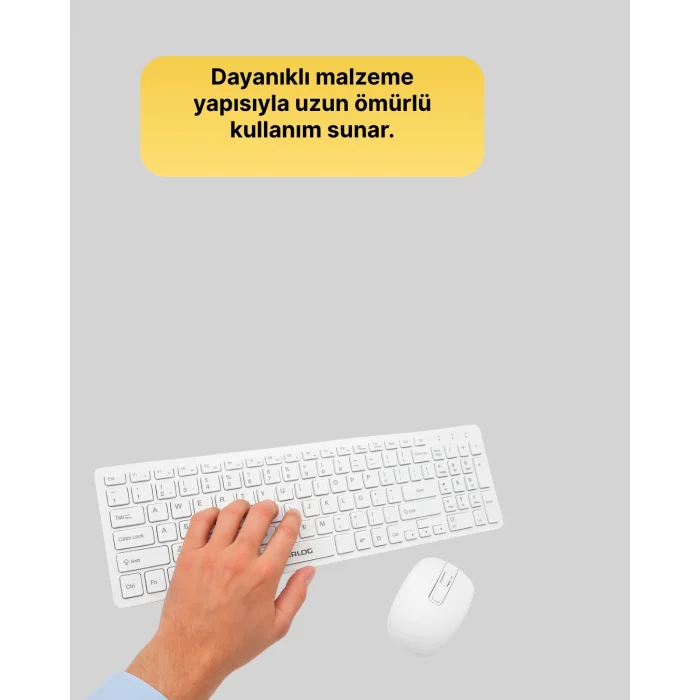 BUĞZ Kablosuz Klavye Mouse Takımı - Ergonomik, Sessiz ve Enerji Tasarruflu - BUĞZ