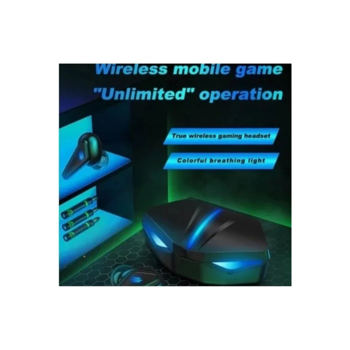 BUĞZ Kablosuz Kulak İçi Oyuncu Kulaklığı, Mikrofonlu ve Mavi Renk Seçeneği ile Tüm Telefonlarla Uyumlu