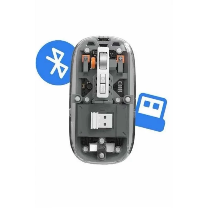  Kablosuz Mouse Fare Şarjlı Bluetooth Wireless Çift Modlu Sessiz