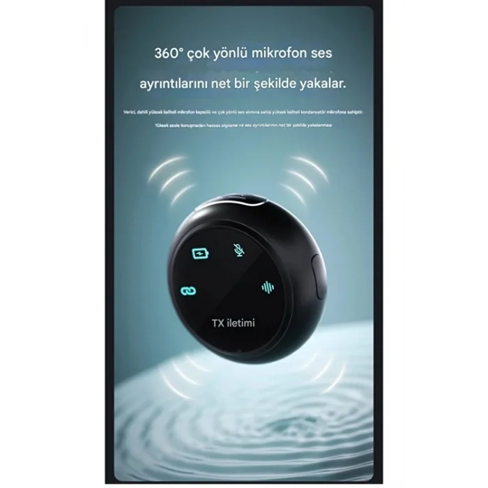 BUĞZ Kablosuz Profesyonel İkili Yayın Yaka Mikrofonu Şarj Kutu Mıknatıslı Typce Lightning Çıkış Mikrofon