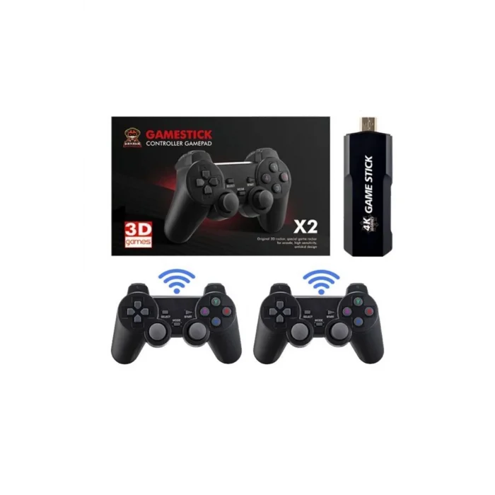 BUĞZ Kablosuz Retro Oyun Konsolu, 20 Bin Oyun Yüklü, Siyah Renk, Bluetooth Bağlantılı