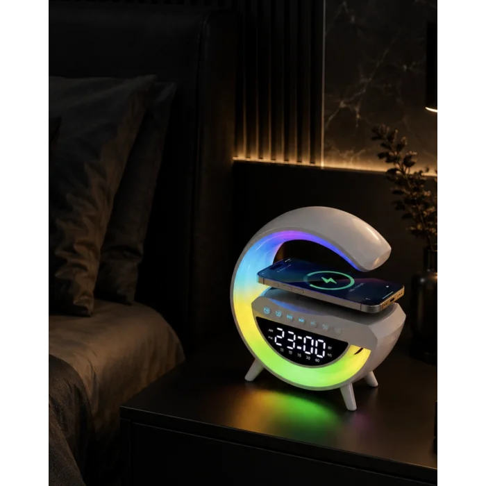 BUĞZ Kablosuz RGB Bluetooth Hoparlör USB FM ve AUX Destekli Taşınabilir Ses Sistemi