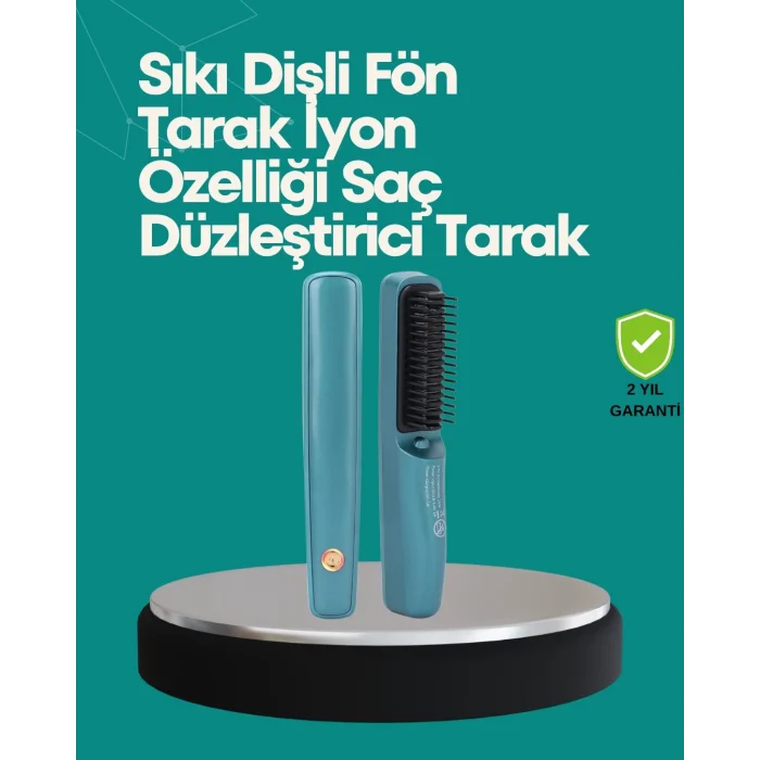 BUĞZ Kablosuz Saç Düzleştirici Tarak – 2600 mAh Şarjlı Model
