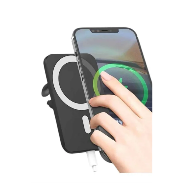 BUĞZ Kablosuz Şarj Aleti Magsafe Araç Içi Manyetik Şarj 15W İOS Uyumlu - BUĞZ
