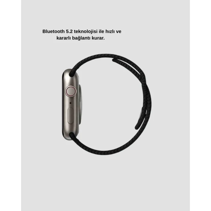 BUĞZ Kablosuz Şarjlı Akıllı Saat Bluetooth Arama Bildirim Destekli Uzun Pil Ömürlü