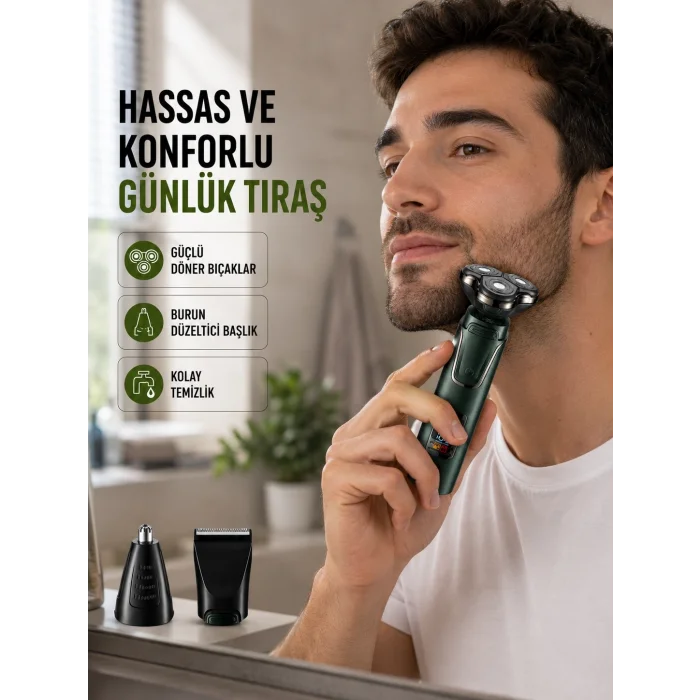 BUĞZ Kablosuz Şarjlı Çok Amaçlı Tıraş Makinesi