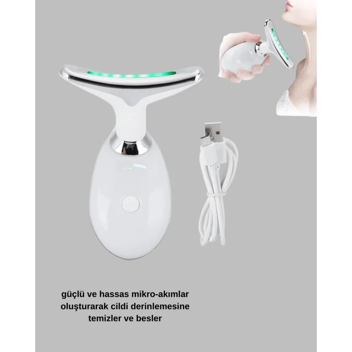 Kablosuz Şarjlı Yüz Masaj Cihazı | Cilt Yenileyici ve Nem Dengeleyici