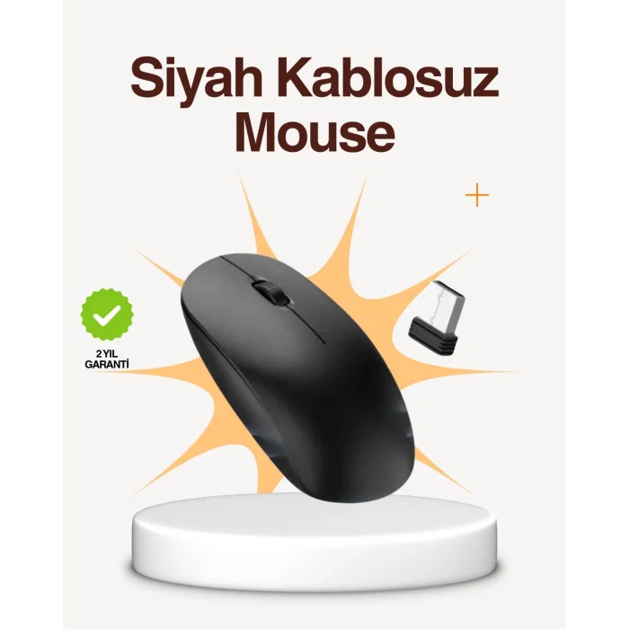  Kablosuz Sessiz Mouse – Ayarlanabilir DPI ve USB Bağlantılı