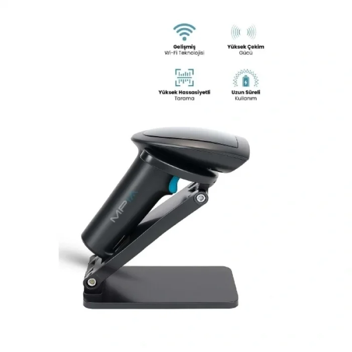 BUĞZ Kablosuz Standlı 1D/2D Barkod & Karekod Okuyucu