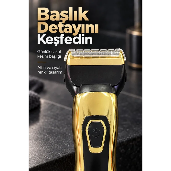 BUĞZ Kablosuz Tıraş Makinesi Paslanmaz Çelik Bıçaklı Set - BUĞZ