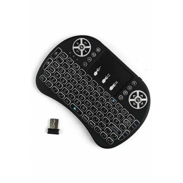  Kablosuz Türkçe Q Klavye RGB Işıklı Televizyon Ps3 Dokunmatik Mouse