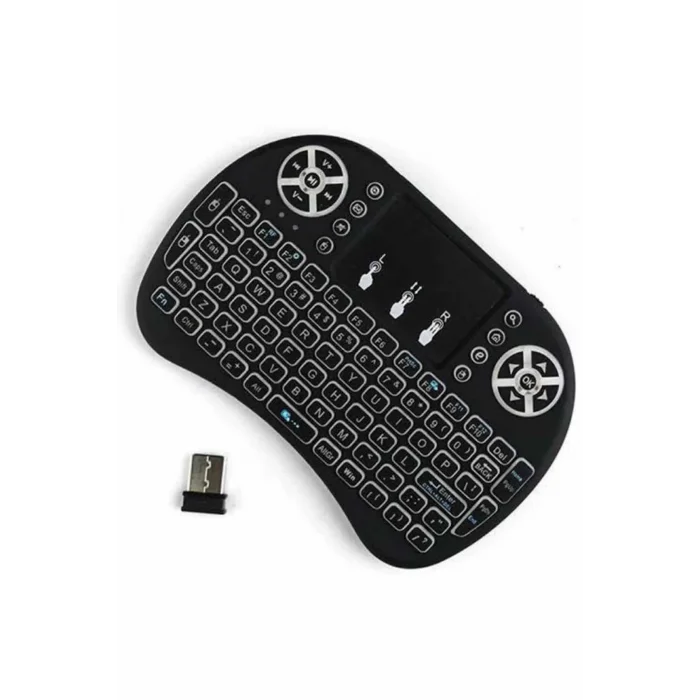  Kablosuz Türkçe Q Klavye RGB Işıklı Televizyon Ps3 Dokunmatik Mouse