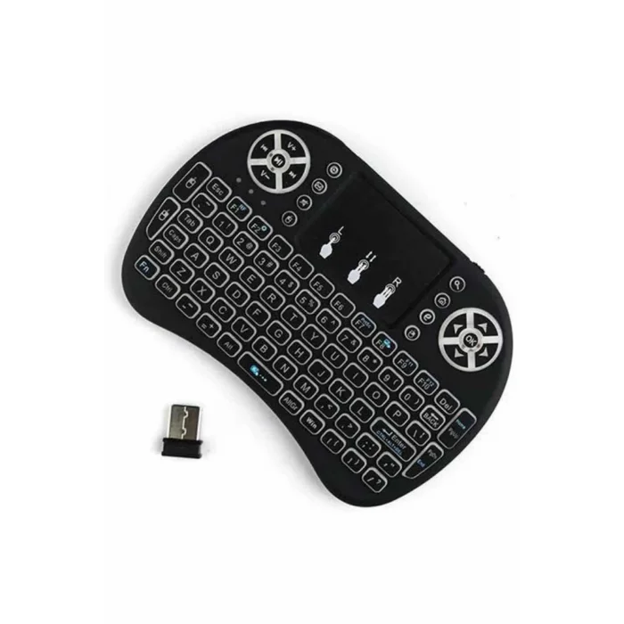 BUĞZ Kablosuz Türkçe Q Klavye RGB Işıklı Televizyon Ps3 Dokunmatik Mouse - BUĞZ