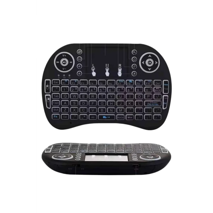 BUĞZ Kablosuz Türkçe Q Klavye RGB Işıklı Televizyon Ps3 Dokunmatik Mouse - BUĞZ