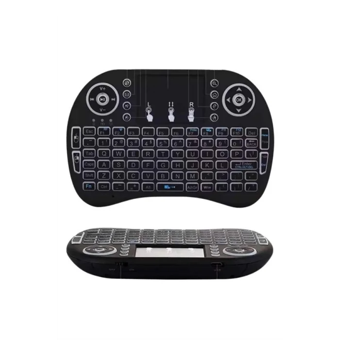 BUĞZ Kablosuz Türkçe Q Klavye RGB Işıklı Televizyon Ps3 Dokunmatik Mouse - BUĞZ