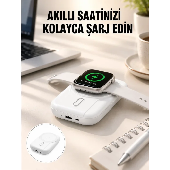 BUĞZ Kablosuz ve Kablolu Şarj Destekli 10000 mAh Taşınabilir Powerbank Yeni Nesil