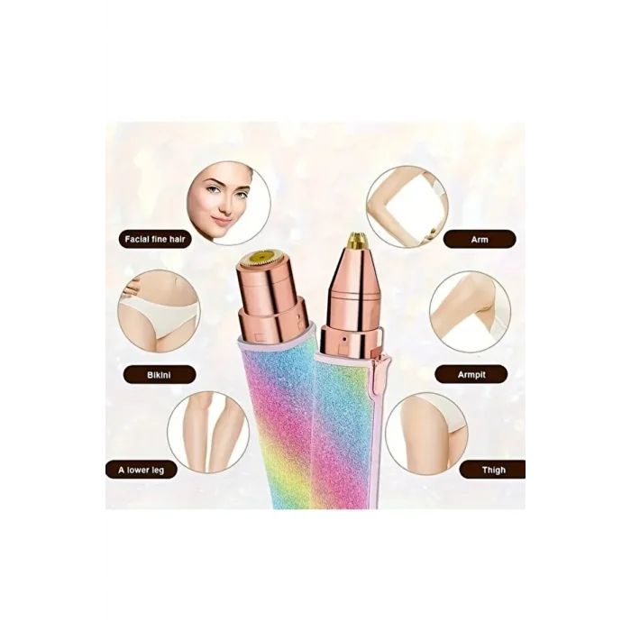 BUĞZ Kadınlar İçin 2’si 1 Arada Yüz Tüy Alma Cihazı, Sessiz Motorlu ve Nazik Cilt Uyumlu Tasarım