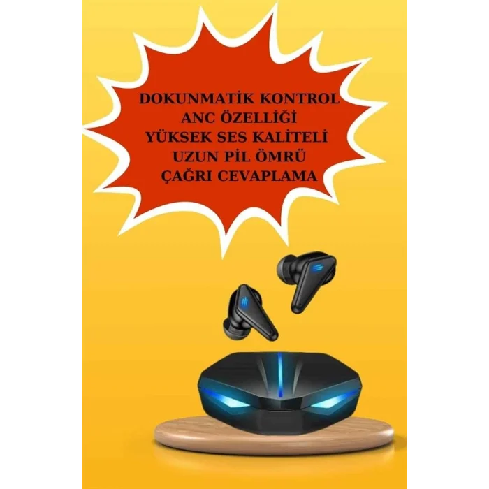 BUĞZ Kadınlar İçin Dokunmatik Ekran Akıllı Saat ve Gamer Kablosuz Bluetooth Kulaklık ANC Özelliği