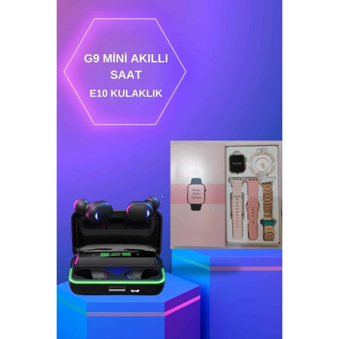 BUĞZ Kadınlara Özel Bileklik Hediyeli Akıllı Saat ve Dijital Göstergeli ANC Özellikli Bluetooth Kulaklık