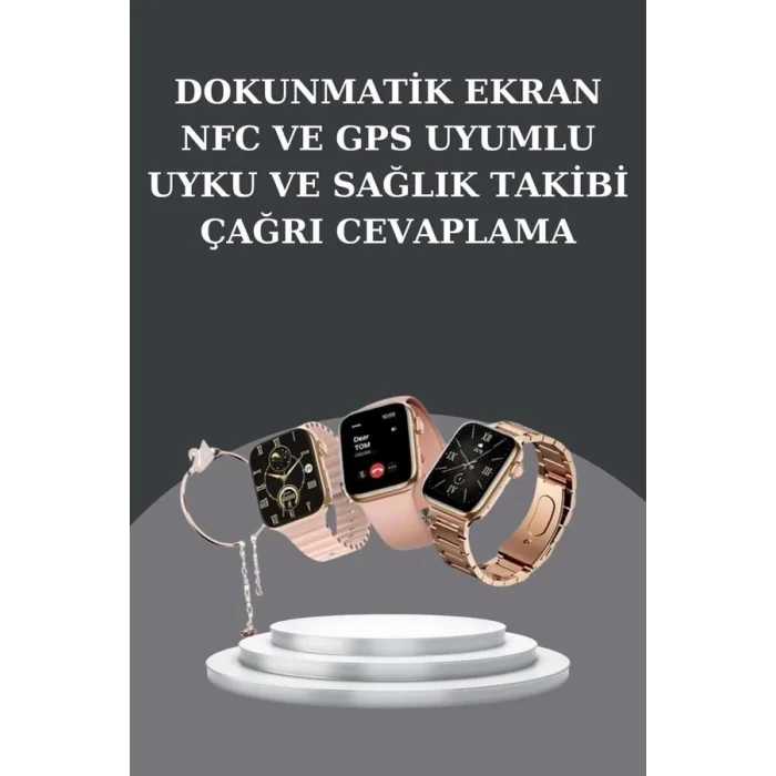  Kadınlara Özel Bileklik Hediyeli Akıllı Saat ve Dijital Göstergeli ANC Özellikli Bluetooth Kulaklık