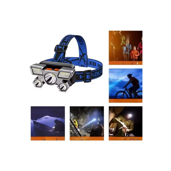  Kafa Lambası 800 Lümen 4 Mod Yüksek Işık Flaşörlü Şarjlı Led Lamba