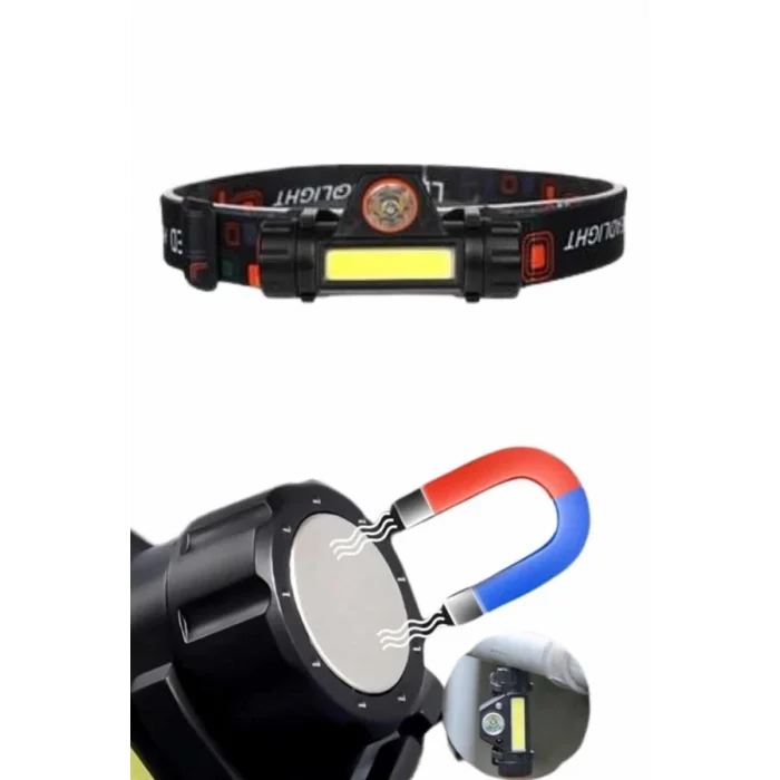  Kafa Lambası Çalışma Işığı Süper Parlak Mıknatıslı Lityum Lion Pilli