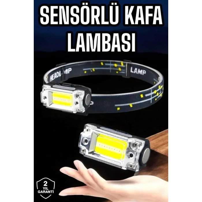  Kafa Lambası El Fenerli Kamp Lambası USB Şarjlı Esnek Lamba