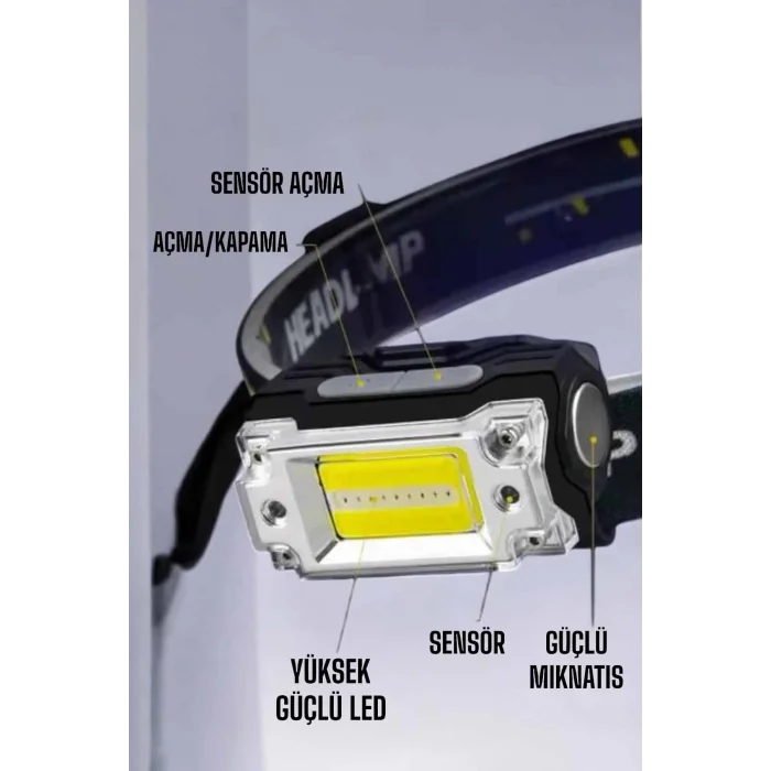  Kafa Lambası Kamp Feneri Balıkçı Feneri Başlıklı Suya Dayanıklı