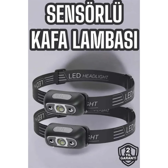 BUĞZ Kafa Lambası Kamp Lambası Led Işık Şarjlı Ayarlanabilir