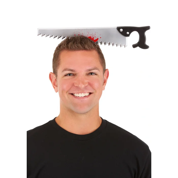 BUĞZ Kafaya Saplanmış Halloween Kanlı Testere Şaka Tacı