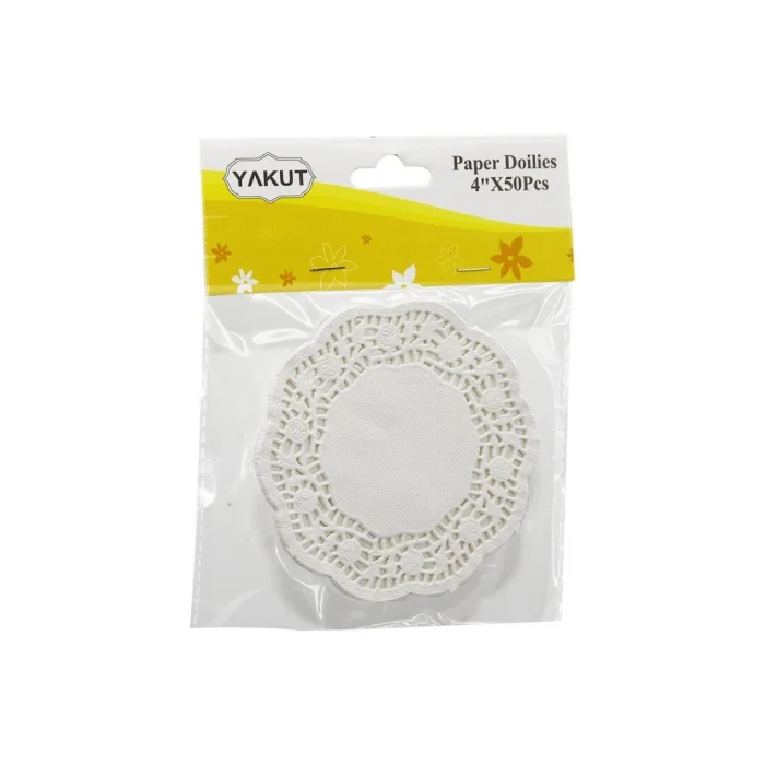 BUĞZ Kağıt Bardak Altlığı Seti - 50li Paket - Dantel Tasarımlı