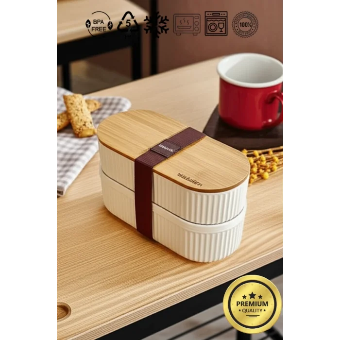  Kahvaltılık Ofis Okul Çocuk Beslenme Kabı Lunch Box Büyük Bölmeli