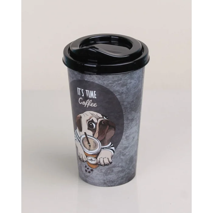 BUĞZ Kahve Bardağı - Kapaklı Desenli