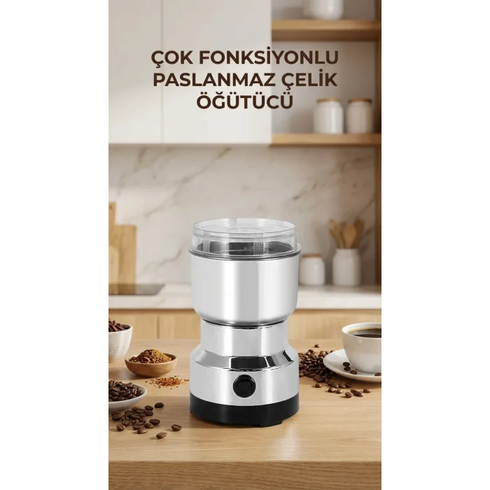 BUĞZ Kahve ve Baharat Öğütücü Ayarlanabilir Öğütme Kapasiteli