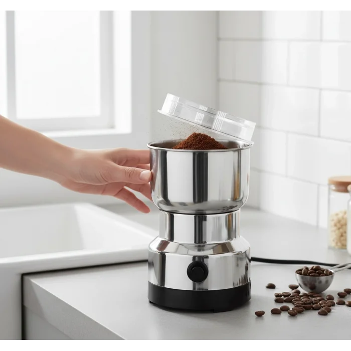 BUĞZ Kahve ve Baharat Öğütücü Makine Paslanmaz Çelik Ergonomik Kullanım