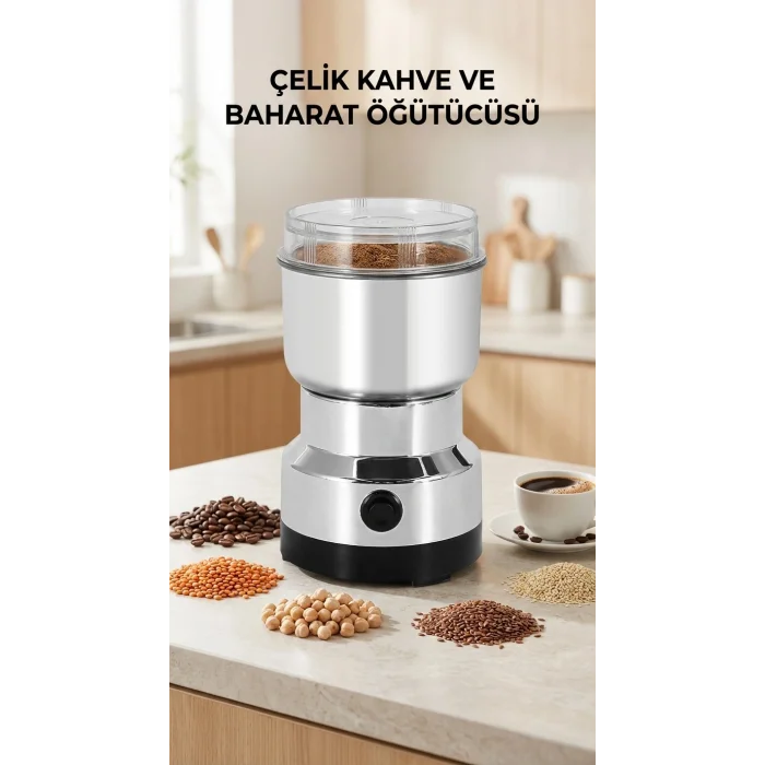 BUĞZ Kahve ve Baharat Öğütücü Makinesi 200W Kapasite Ev Kullanımı İçin