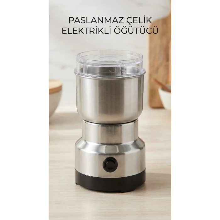 BUĞZ Kahve ve Baharat Öğütücü Paslanmaz Çelik Bıçaklı Elektrikli Cihaz