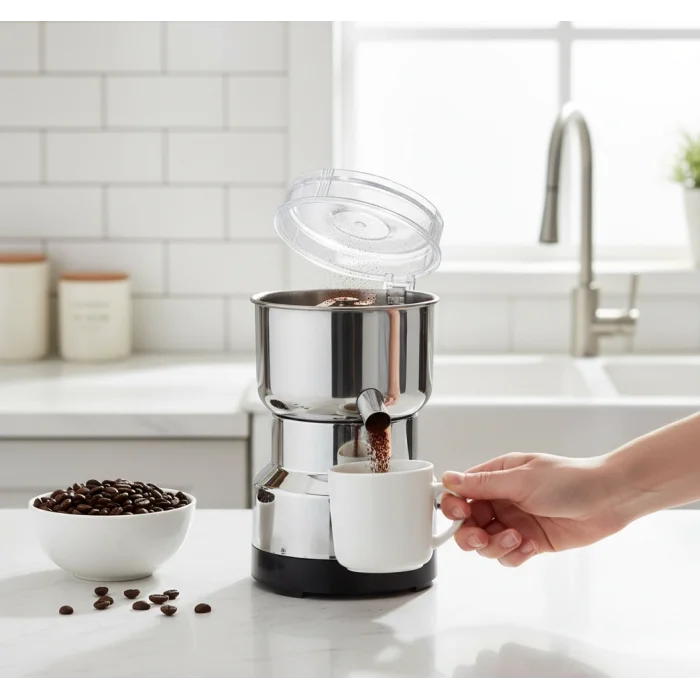 BUĞZ Kahve ve Baharat Öğütücü Paslanmaz Çelik Bıçaklı Elektrikli Cihaz