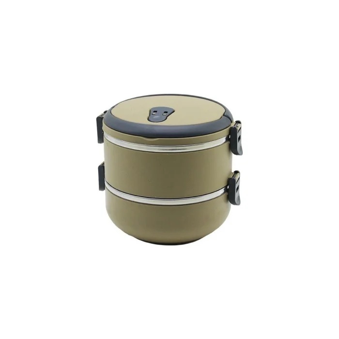 BUĞZ KAHVERENGİ 2Lİ SEFER TASI SAKLAMA KABI 1.2LT