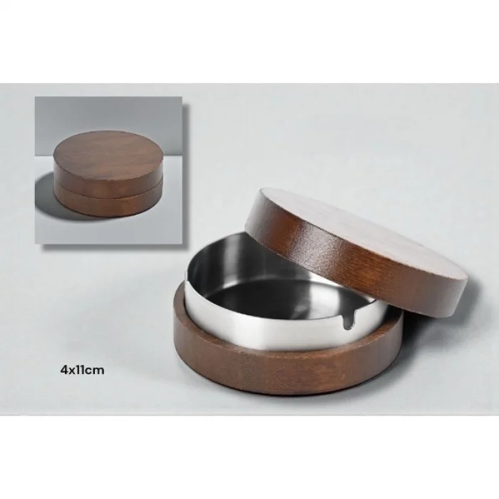 BUĞZ Kahverengi Bambu Kapaklı Küllük