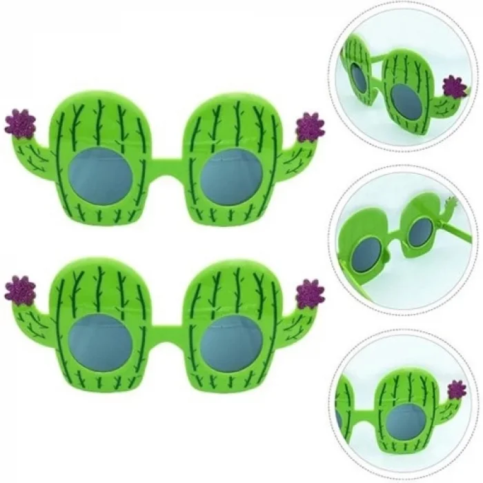  Kaktüs Temalı Hawaii Yaz Partisi Gözlüğü