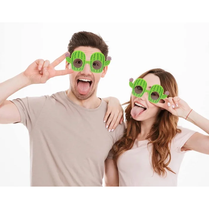 BUĞZ Kaktüs Temalı Hawaii Yaz Partisi Gözlüğü 8.5x18.5 Cm