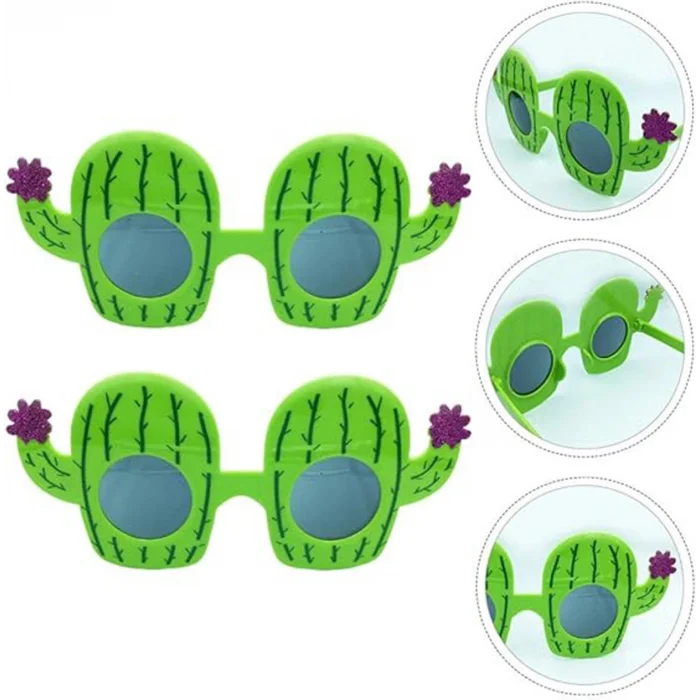 BUĞZ Kaktüs Temalı Hawaii Yaz Partisi Gözlüğü 8.5x18.5 cm