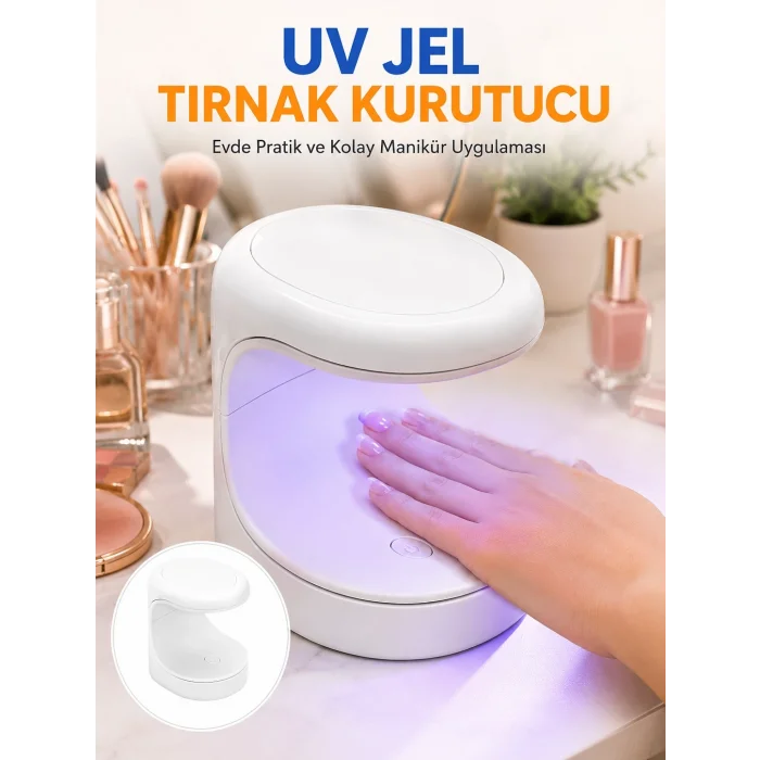 BUĞZ Kalıcı Oje Kurutucu Mini UV Işınlı Taşınabilir Hızlı ve Pratik Oje Kurutucu Yeni Nesil