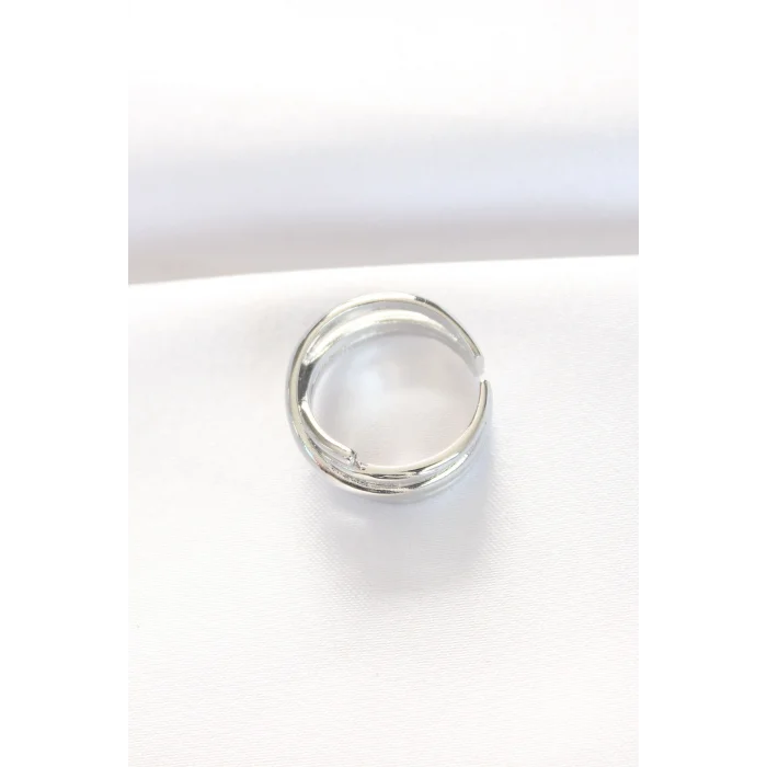 BUĞZ Kalın Silver Renk Ayarlanabilir Yüzük - Lisinya