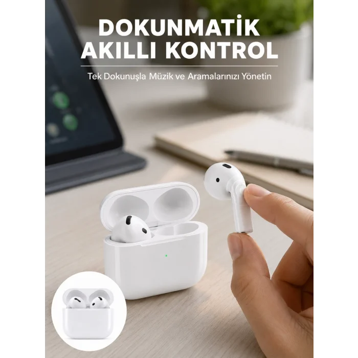 BUĞZ Kaliteli Ucuz İOS ve Android Uyumlu TWS Bluetooth Kulaklık ANC Özelliği Yeni Nesil