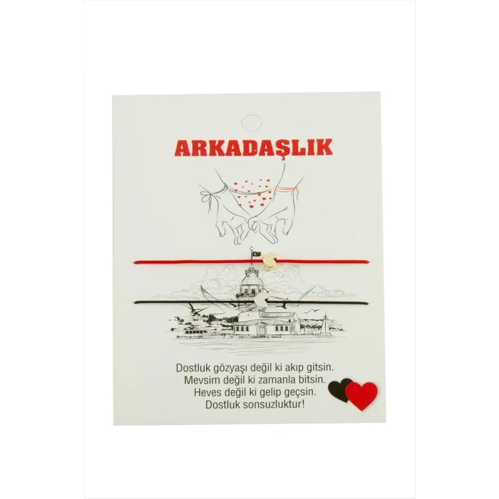 BUĞZ Kalp Arkadaşlık İp Bileklik 2 Adet