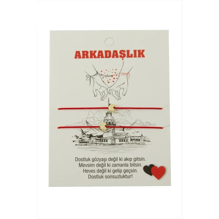BUĞZ Kalp Arkadaşlık İp Bileklik 2 Adet