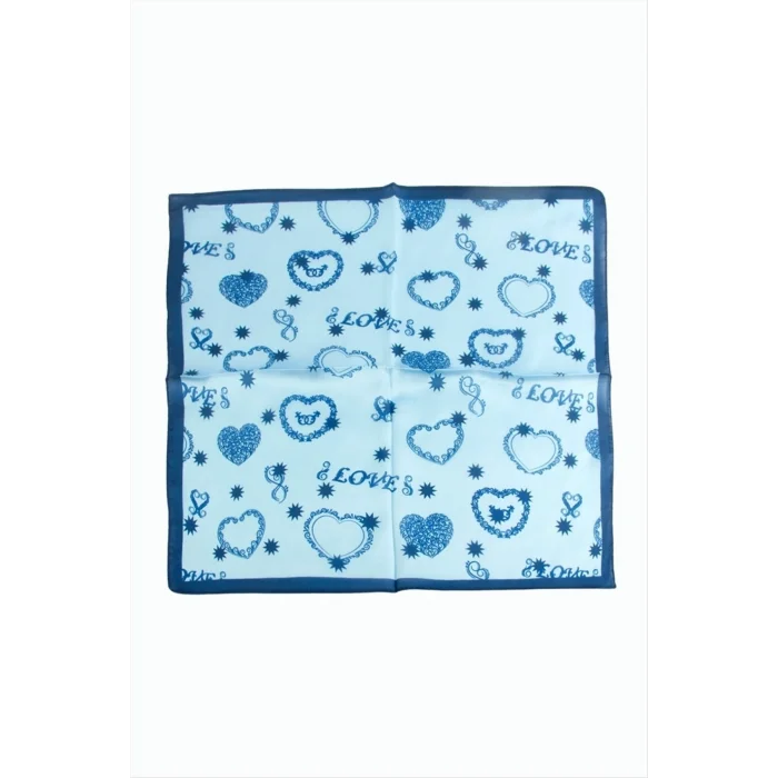 BUĞZ Kalp Desenli Zr Şifon Fular 50*50 cm