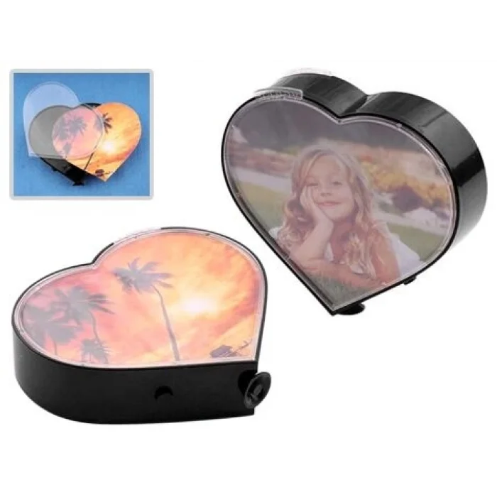 BUĞZ Kalp Şeklinde Sihirli Dönen Fotoğraf Çerçevesi